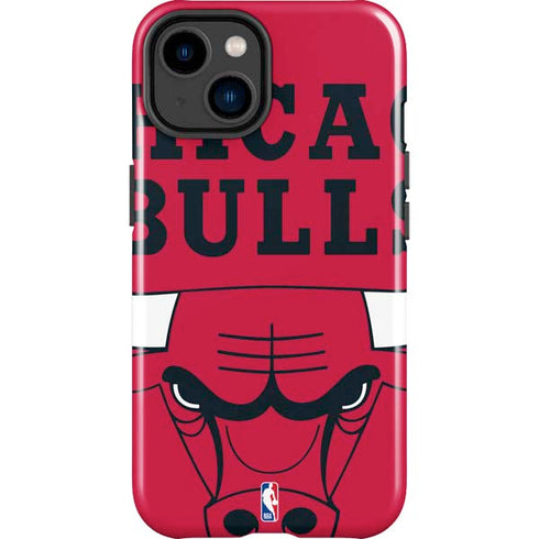 NBA Chicago Bulls Large Logo iPhone 15 Impact Case